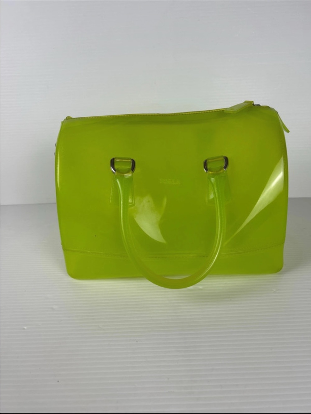 Furla Neon Lime Jelly Satchel